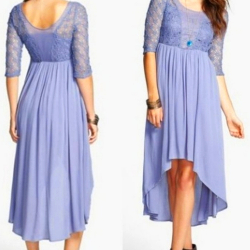 Free People Dress Lonesome Dove Lavender Hi Low 4